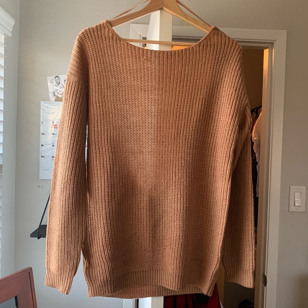 NWOT Backless Knit Sweater (Nasty Gal)